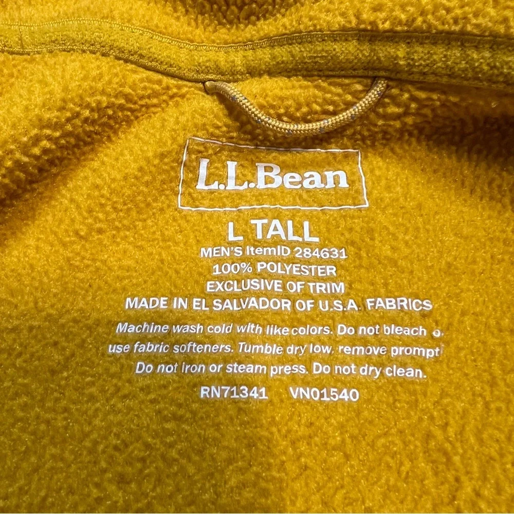 Men’s L.L. Bean Fleece Jacket Size Large Tall